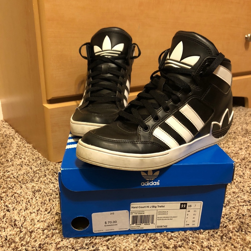 Hard Court Black high top Adidas